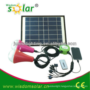 Portable CE home use led solar lighting kit for emergency lighting with 2 LED bulbs(JR-SL988B)